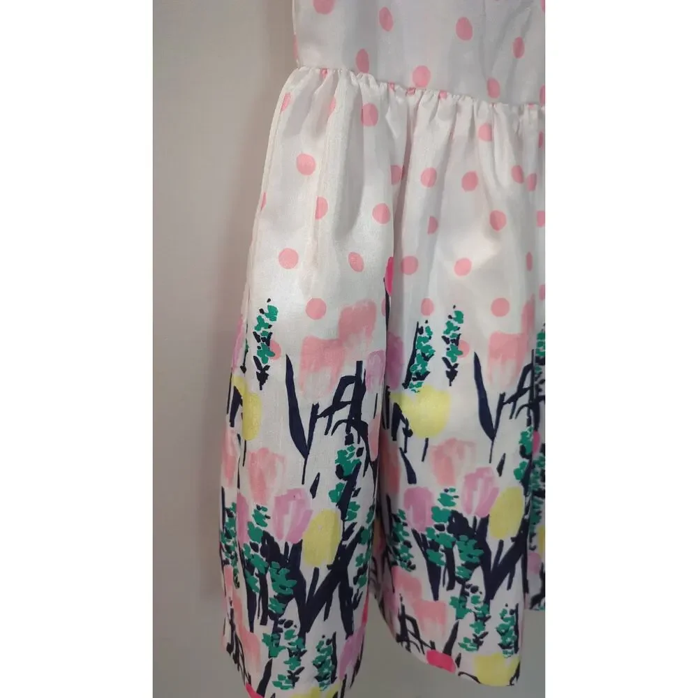 Gymboree Girls Floral Polka Dot Dress